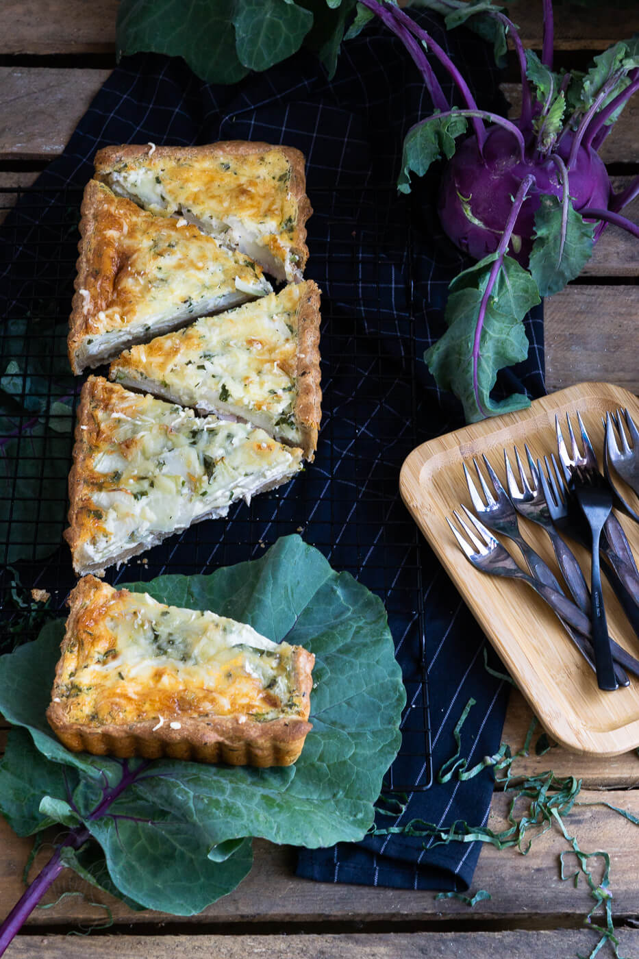 Kohlrabi Quiche saisonal, regional, lecker Küchentraum & Purzelbaum
