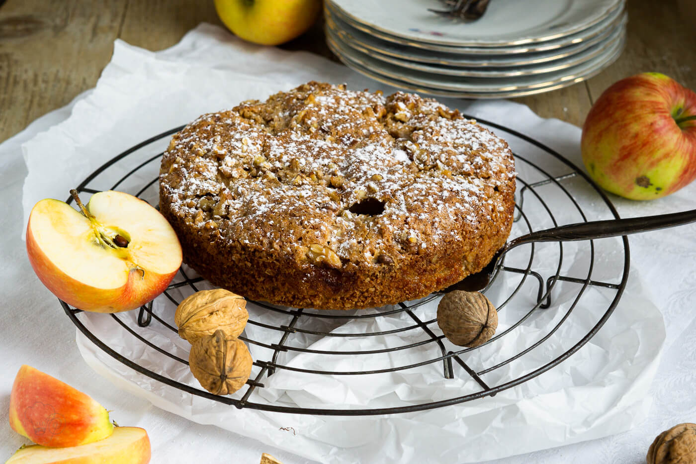 Dinkel-Apfelkuchen - Blogevent - Küchentraum &amp; Purzelbaum