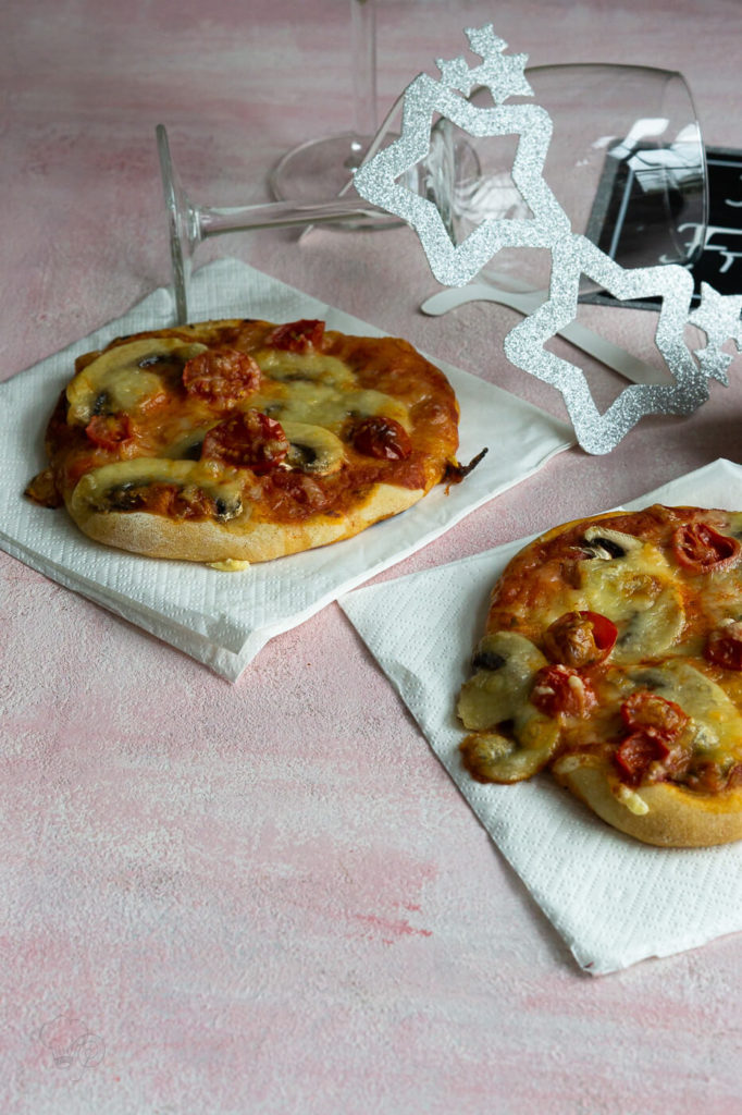 vegetarische Mini-Pizzen