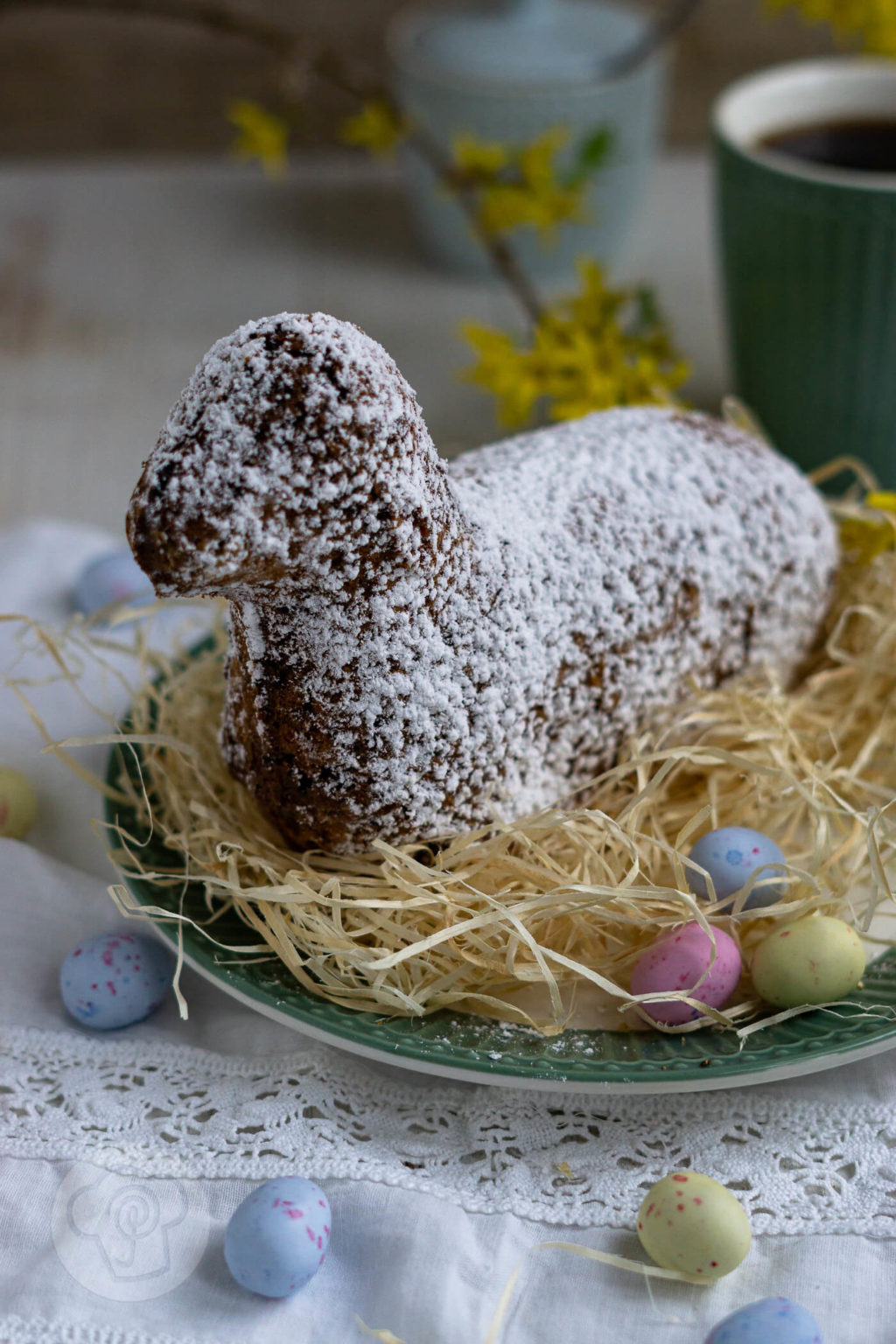 Gebackenes Osterlamm mit Schokolade - Küchentraum &amp; Purzelbaum