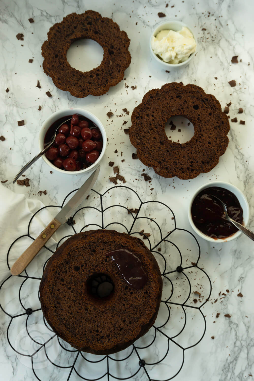 Schwarzwälder Kirsch Gugelhupf - Küchentraum &amp; Purzelbaum