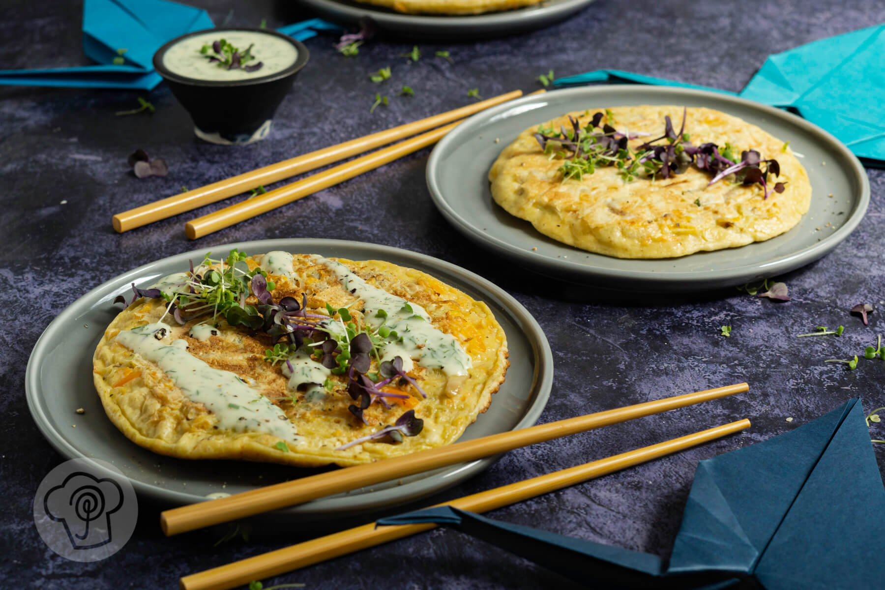 Japanische Pfannkuchen - Okonomiyaki - Küchentraum &amp; Purzelbaum