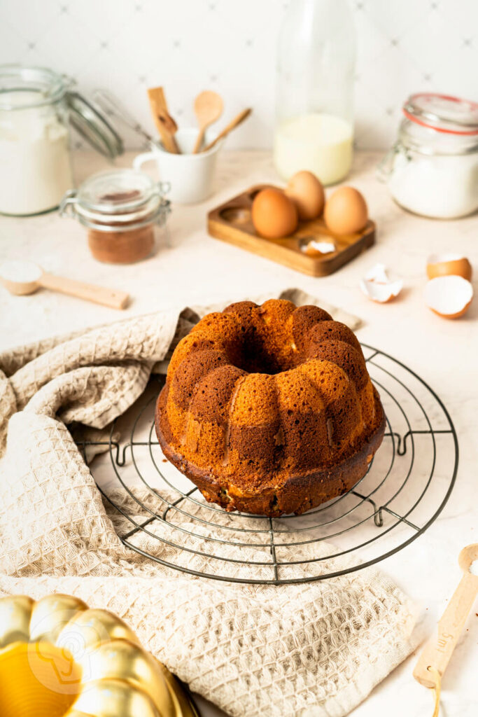 Omas Marmorkuchen gestürzt