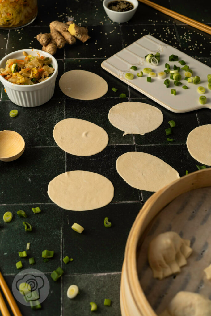 Zubereitung Vegane Mandu mit Kimchi-Füllung - koreanische Maultaschen