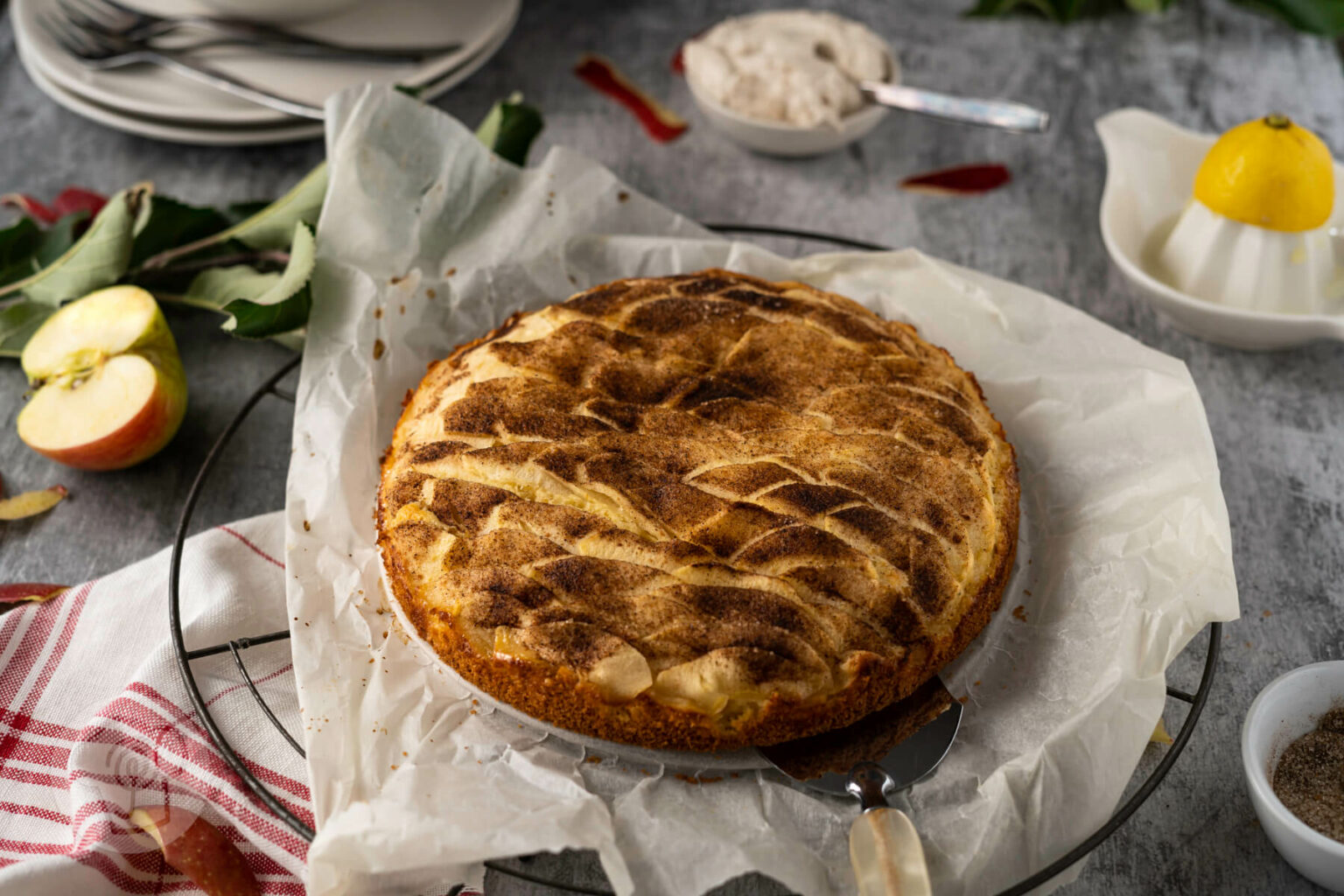 Schwedischer Apfelkuchen - Küchentraum &amp; Purzelbaum