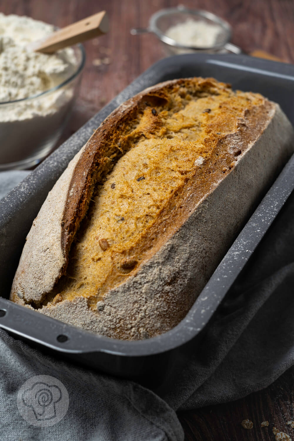 Körnerbrot mit Sauerteig - Küchentraum &amp; Purzelbaum