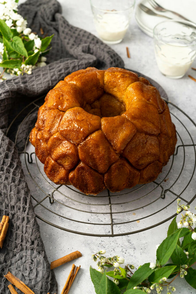 Monkey Bread mit Zimt und Zucker ohne Kneten