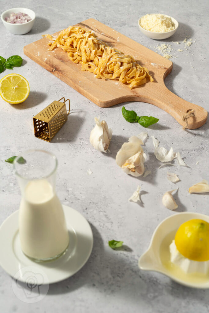 Pasta al Limone - Pasta mit cremiger Zitronensauce - Zutaten