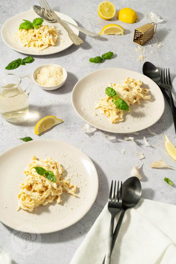 Pasta al Limone - Pasta mit cremiger Zitronensauce