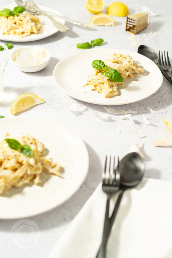 Pasta al Limone - Pasta mit cremiger Zitronensauce