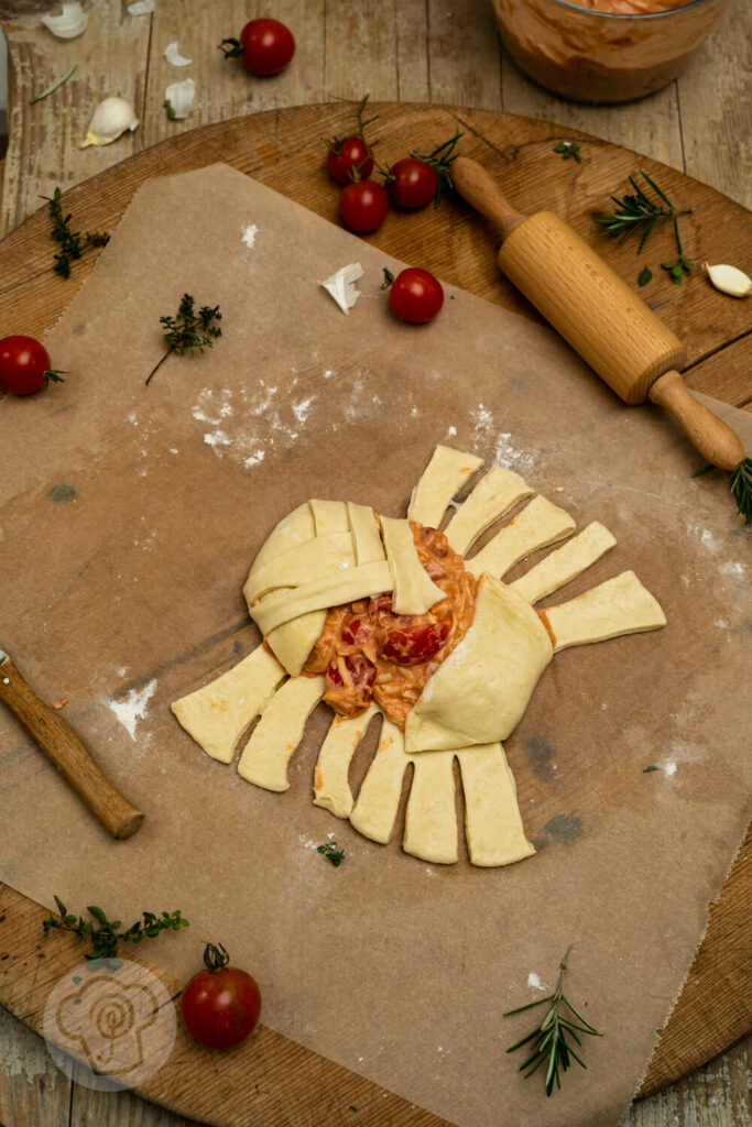 Stromboli - amerikanische Pizza - Flechtanleitung