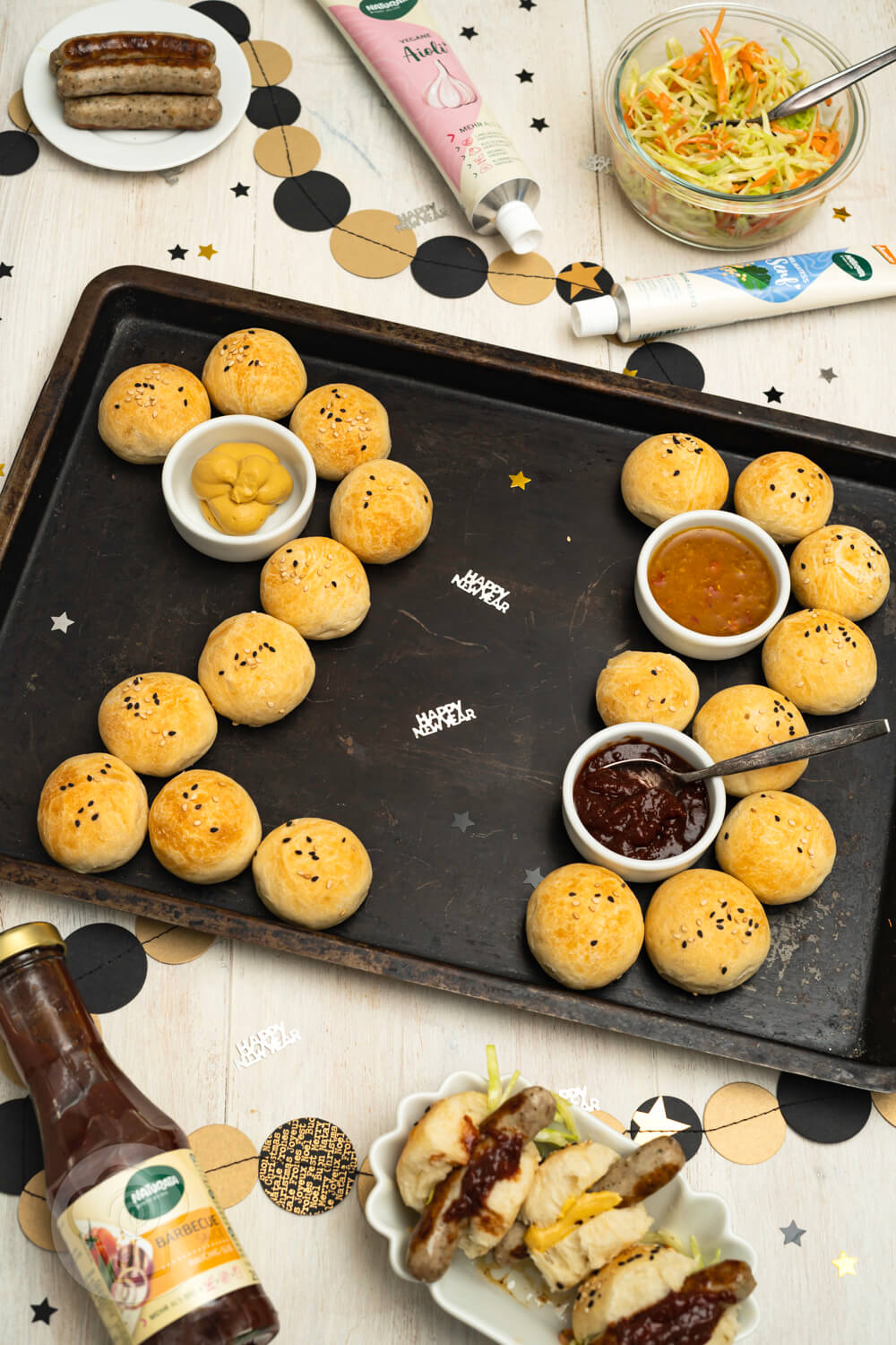 Mini Partybrötchen – Silvestergrillen - Küchentraum &amp; Purzelbaum