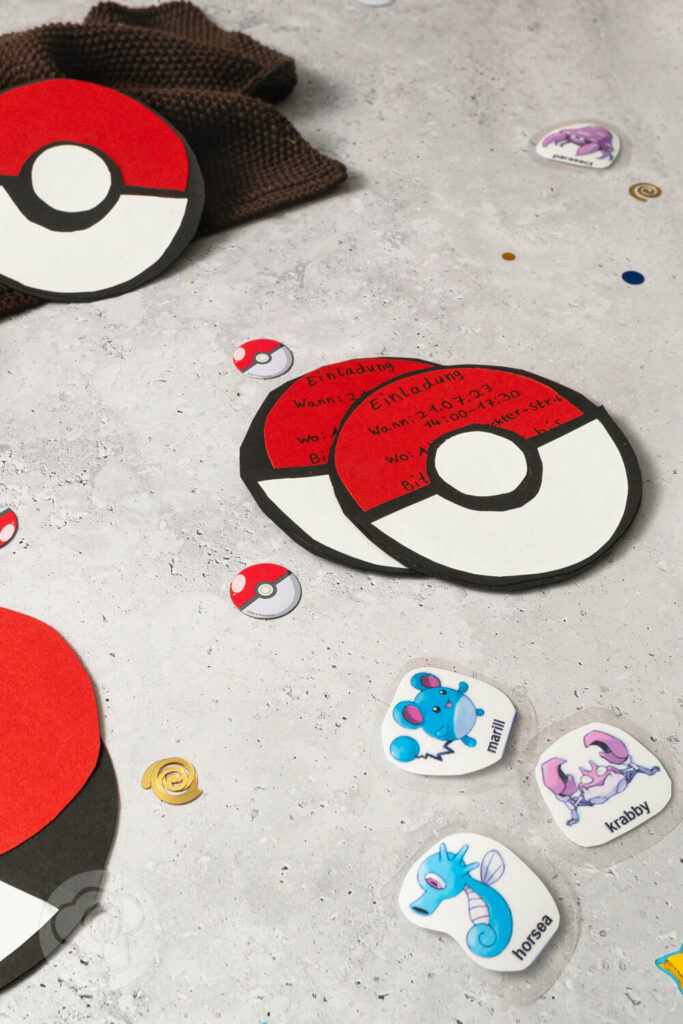 Pokémon Geburtstag - Pokémon Party - Einladungen