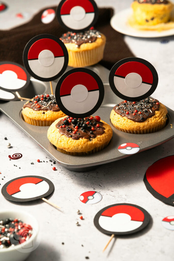 Pokémon Geburtstag - Pokémon Party - Muffins mit Schokostückchen