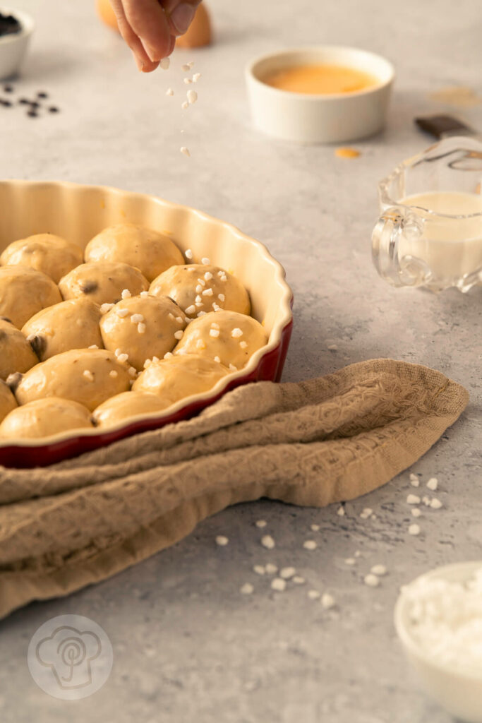 Mini Milchbrötchen mit Schokolade - Schritt für Schritt Zubereitung