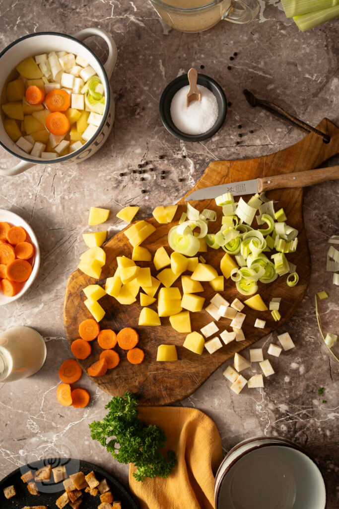 Cremige Kartoffelsuppe Zubereitung