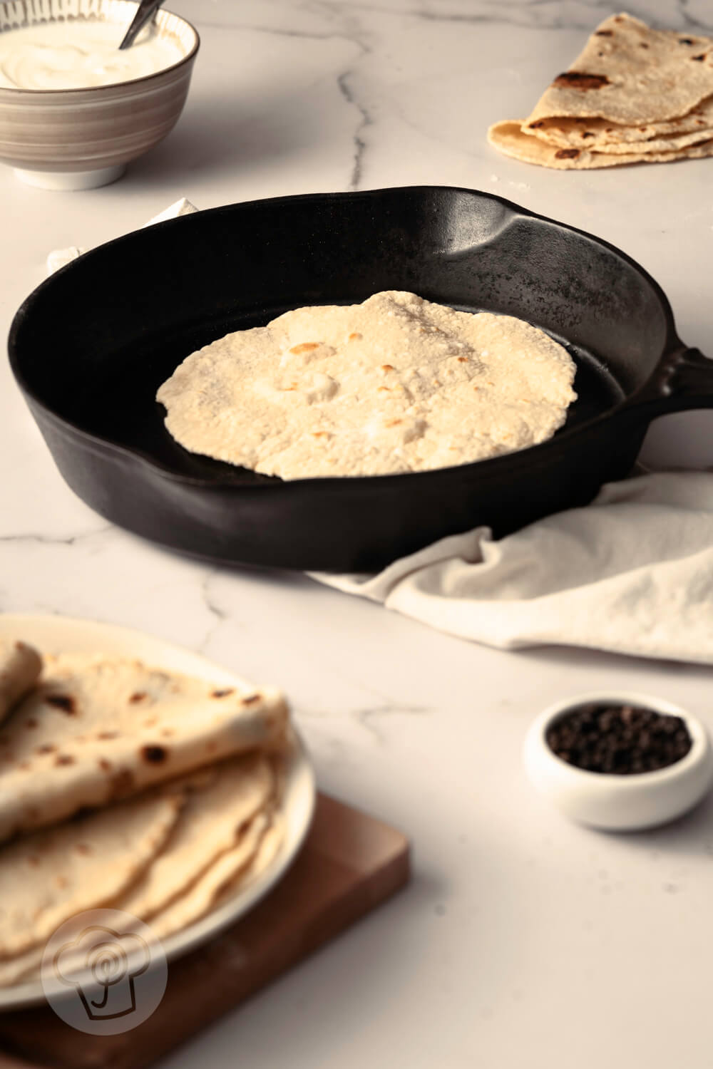 Bengalische Ruti - Fladenbrot aus der Pfanne - Küchentraum & Purzelbaum