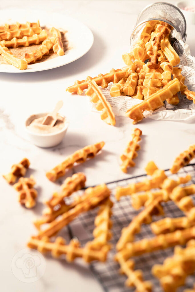 Churros Waffeln mit Zimt und Zucker