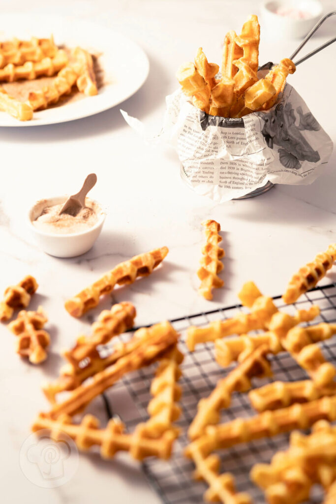 Churros Waffeln mit Zimt und Zucker