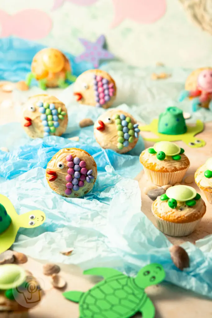 Meerestiere Mitgebsel-Set – 12 Tier-Spielzeuge & 24 Tattoos Für Unterwasser-Party & Kindergeburtstag
