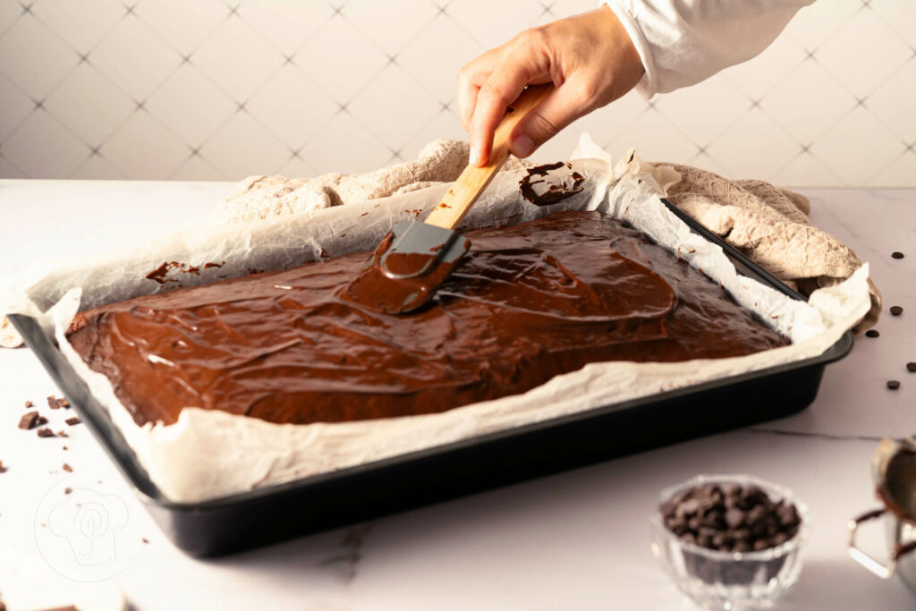 Saftiger Zucchini Schokokuchen vom Blech 15 Schrittweise Zubereitung saftiger Zucchini Schokokuchen vom Blech