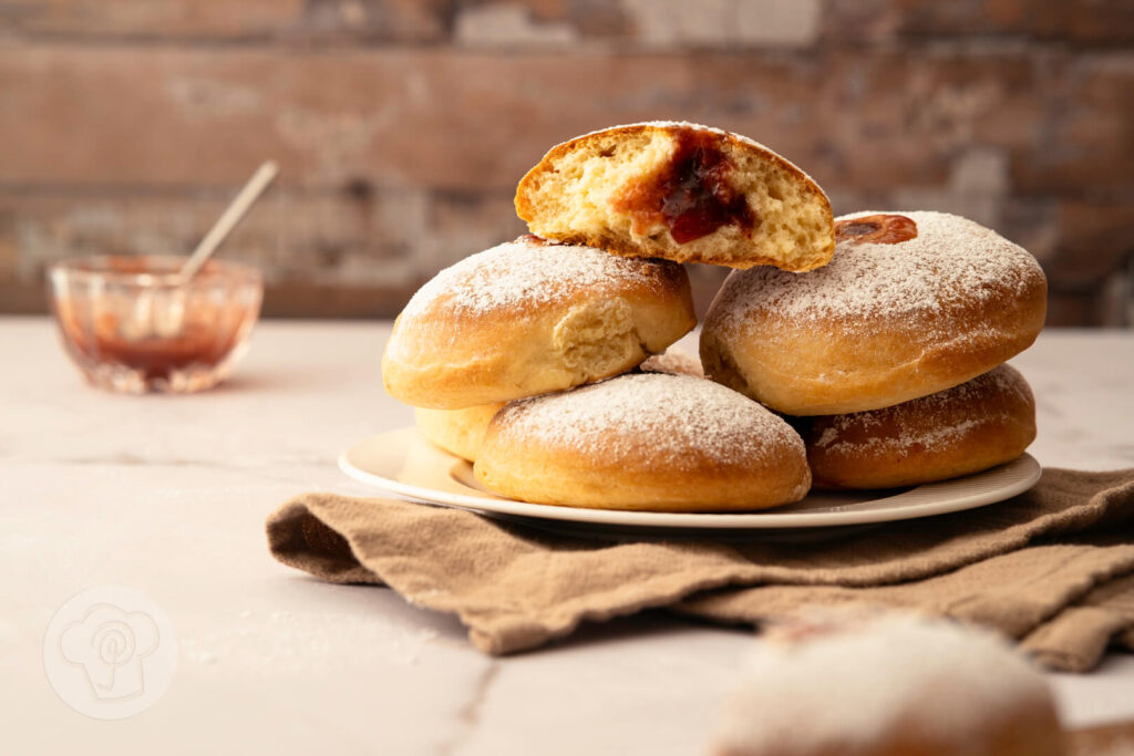 Einfache Berliner aus dem Backofen