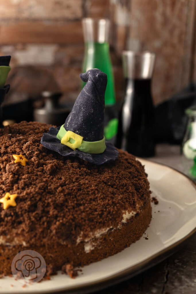 Maulwurfkuchen mit Kirschen zur Hexenparty 2 Kuchen Hexenparty - Kindergeburtstag - Halloweenparty - Maulwurfkuchen mit Kirschen