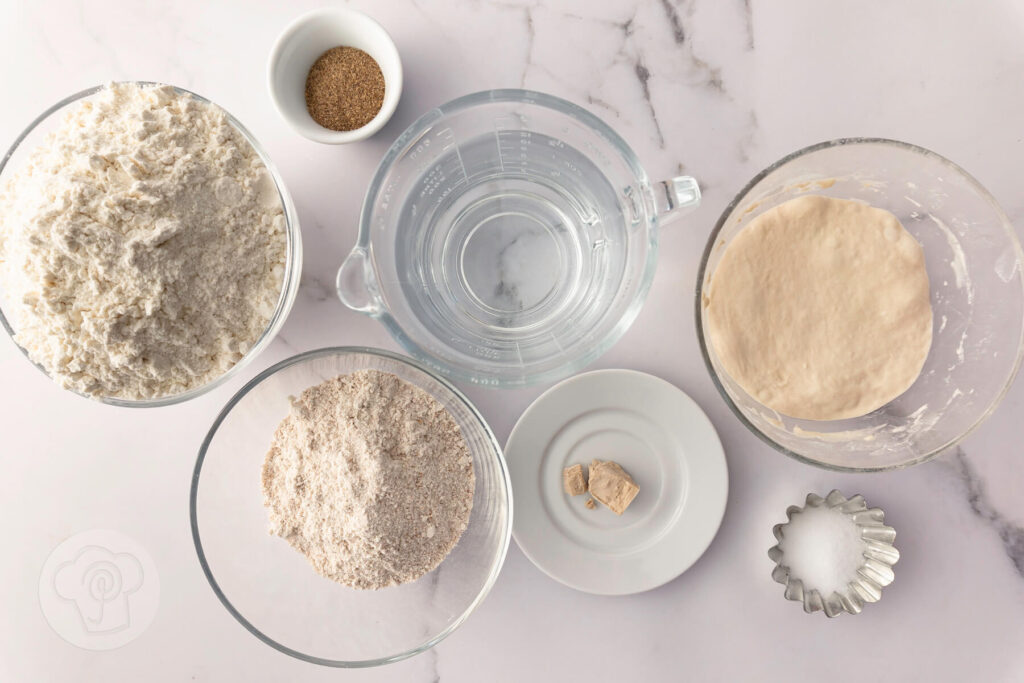 Pane Cafone mit Dinkel 4 Pane cafone napoletano - italienisches Landbrot - Zubereitung