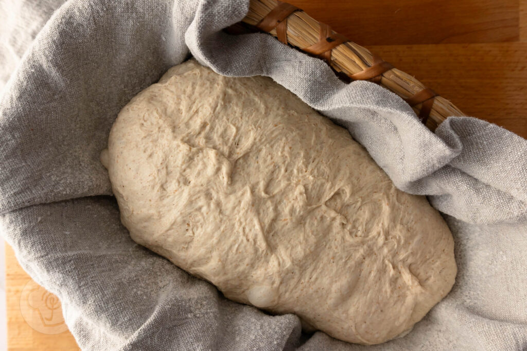 Pane Cafone mit Dinkel 8 Pane cafone napoletano - italienisches Landbrot - Zubereitung