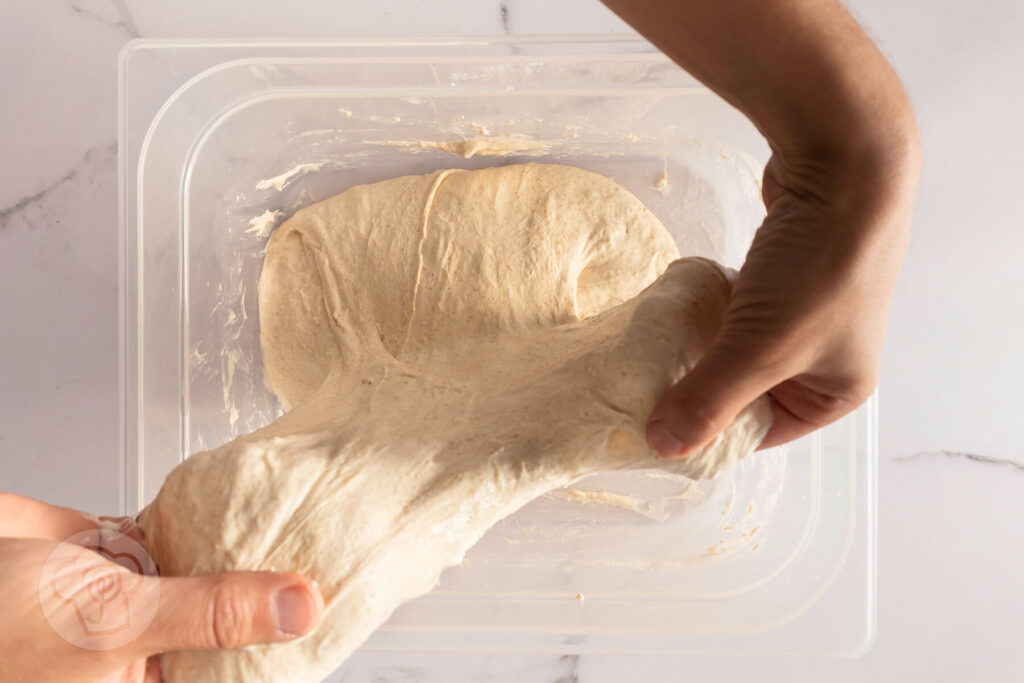 No Knead Ciabatta mit Vollkorn 6 No Knead Ciabatta - Zubereitung