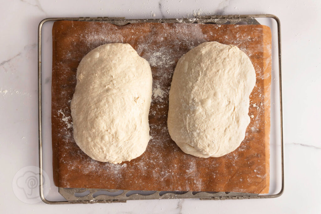 No Knead Ciabatta mit Vollkorn 8 No Knead Ciabatta - Zubereitung