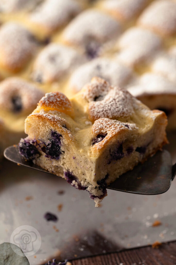 Steppdeckenkuchen mit Blaubeeren 20 Steppdeckenkuchen mit Blaubeeren