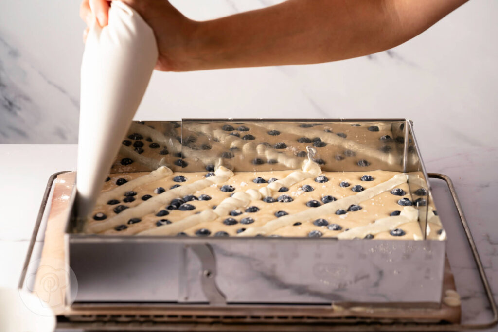 Steppdeckenkuchen mit Blaubeeren 13 Steppdeckenkuchen mit Blaubeeren - Zubereitung