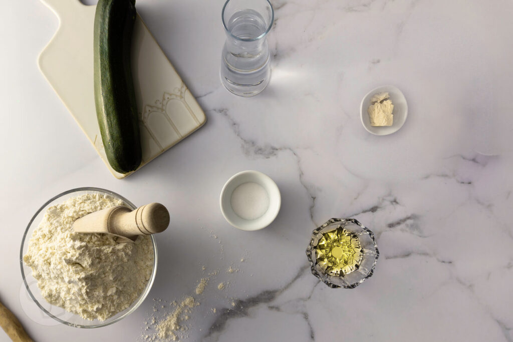 Zucchinirosen ohne Blätterteig - Zutaten