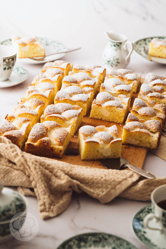 Blechkuchen mit Quarkgitter