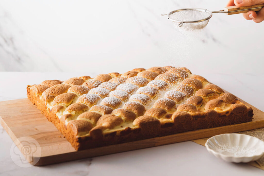Blechkuchen mit Quarkgitter - Zubereitung
