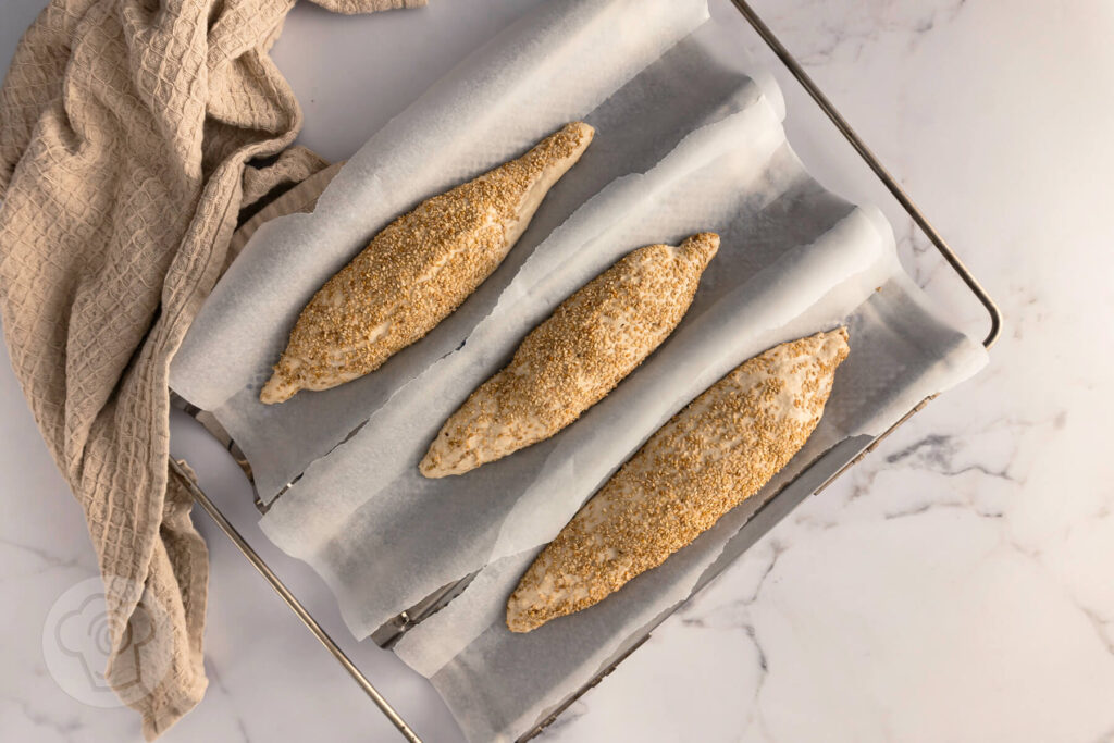 Kleine Sesam Baguettes Zubereitung