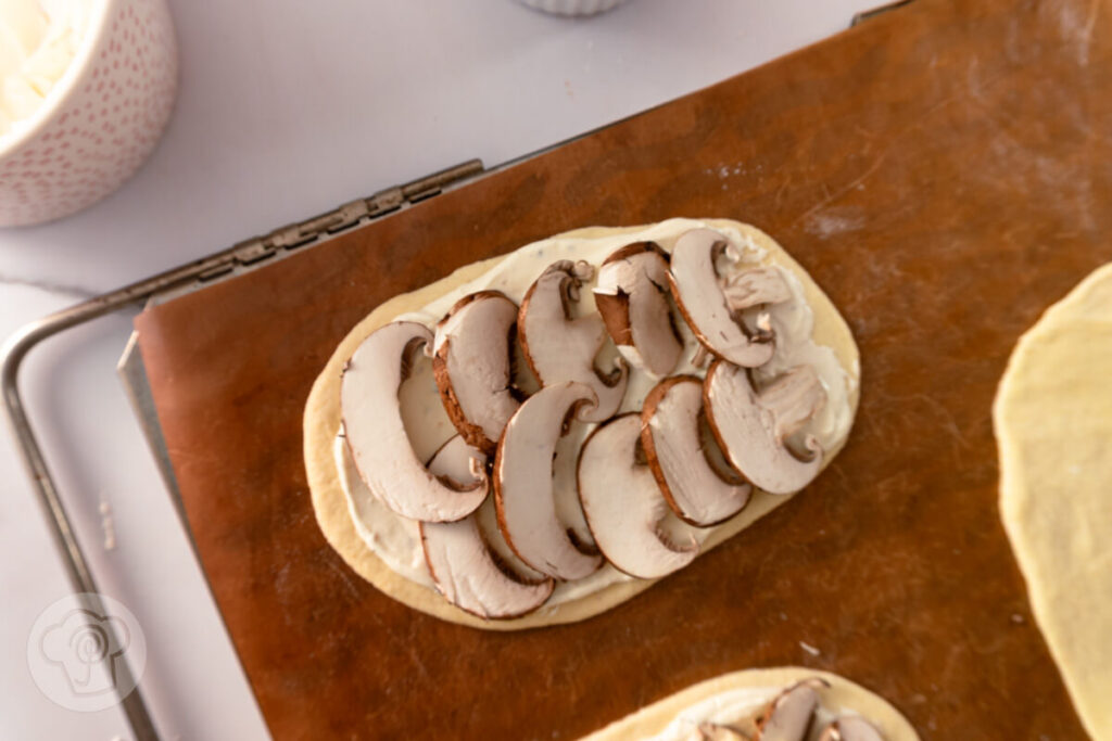 Fladenbrot mit Champignons - Zubereitung