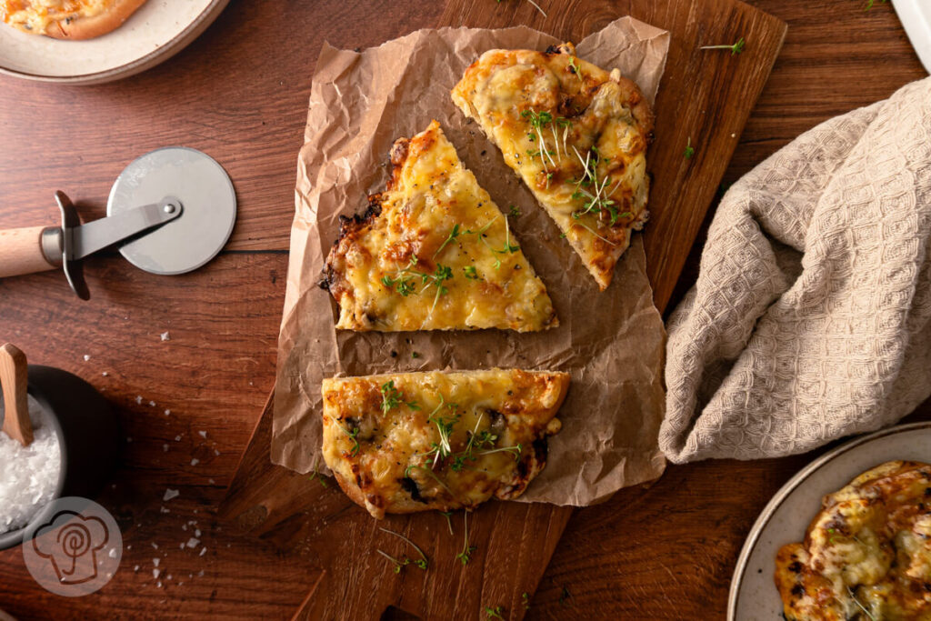 Fladenbrot mit Champignons