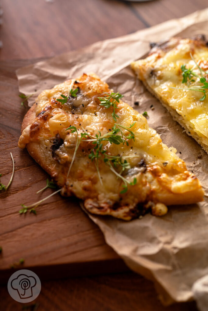 Fladenbrot mit Champignons