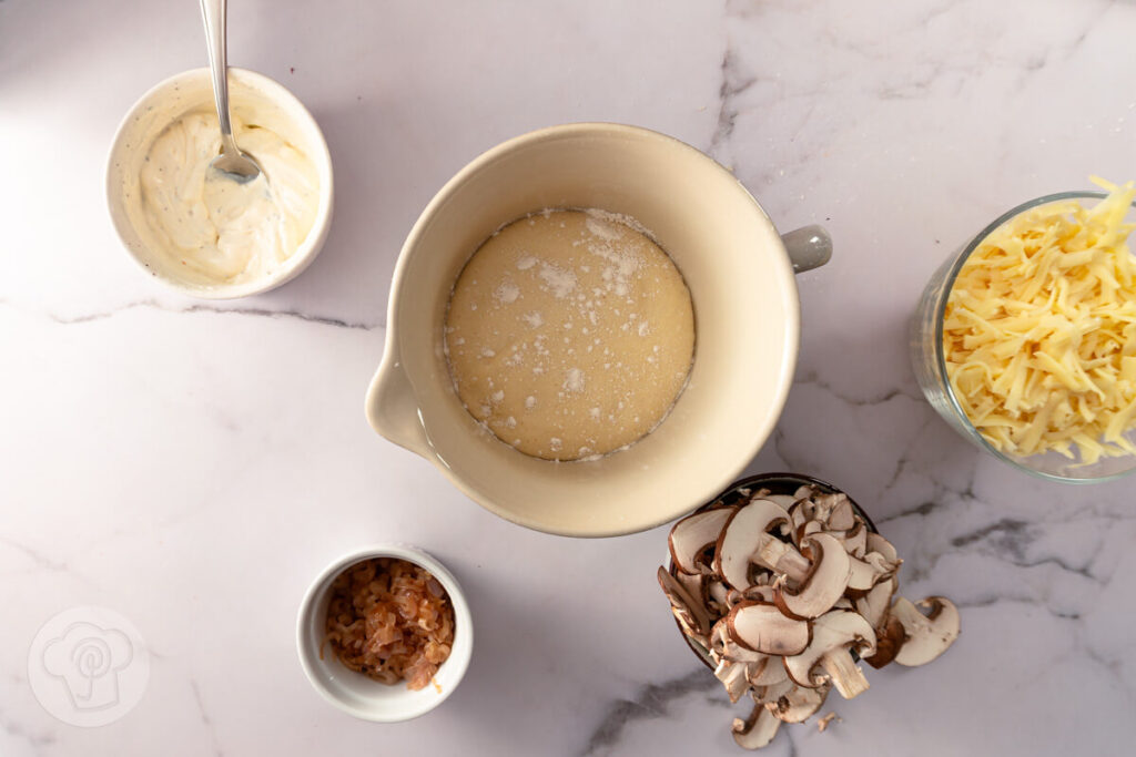 Fladenbrot mit Champignons - Zubereitung