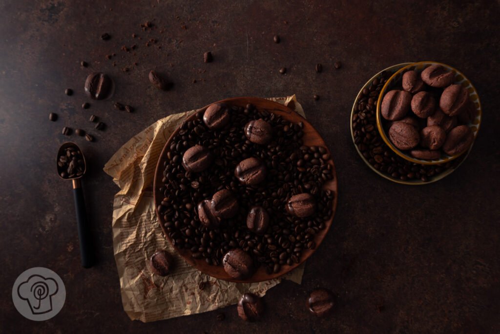 Kaffeebohnen Kekse