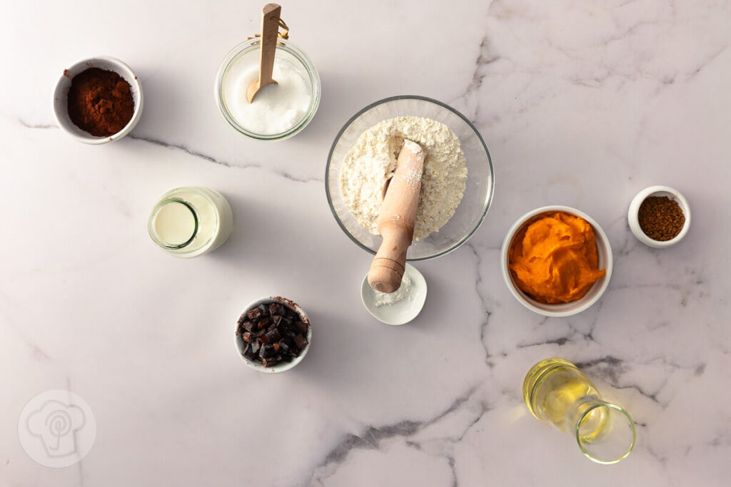 Kürbis Muffins mit Kaffee - Zutaten