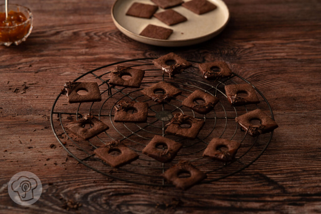 Aprikosenplätzchen Sacher Art - Sacherplätzchen - Zubereitung