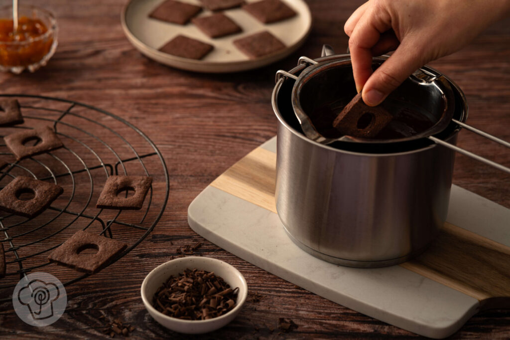 Aprikosenplätzchen Sacher Art - Sacherplätzchen - Zubereitung