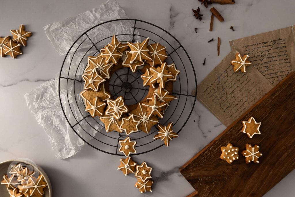 Kranz aus Lebkuchen Cookies - Zubereitung
