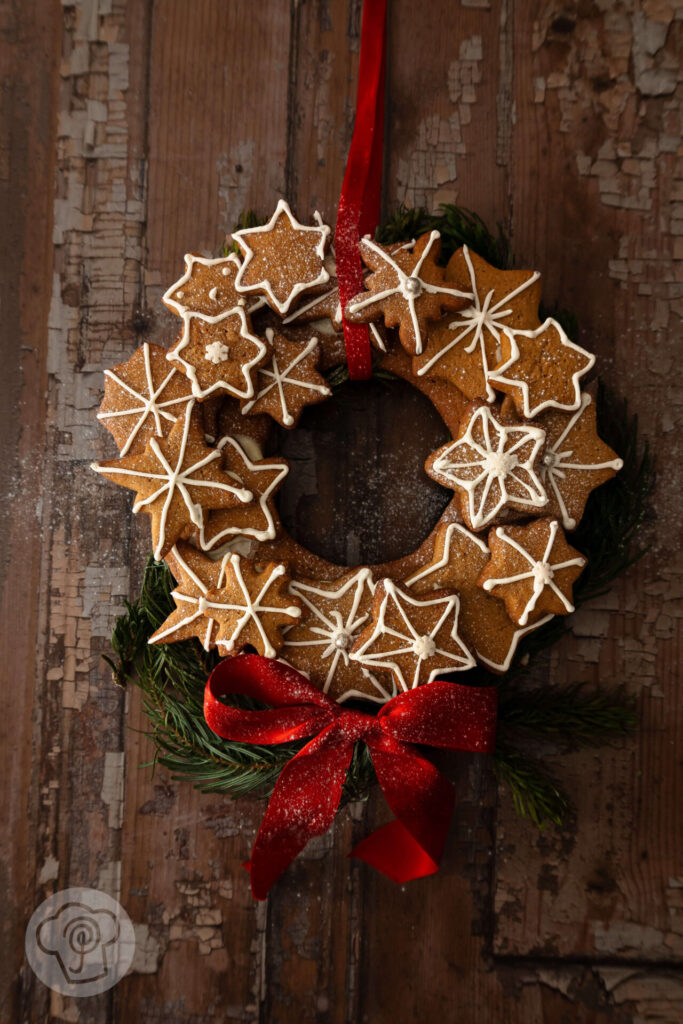 Kranz aus Lebkuchen Cookies