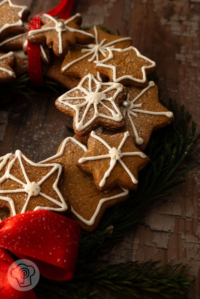 Kranz aus Lebkuchen Cookies