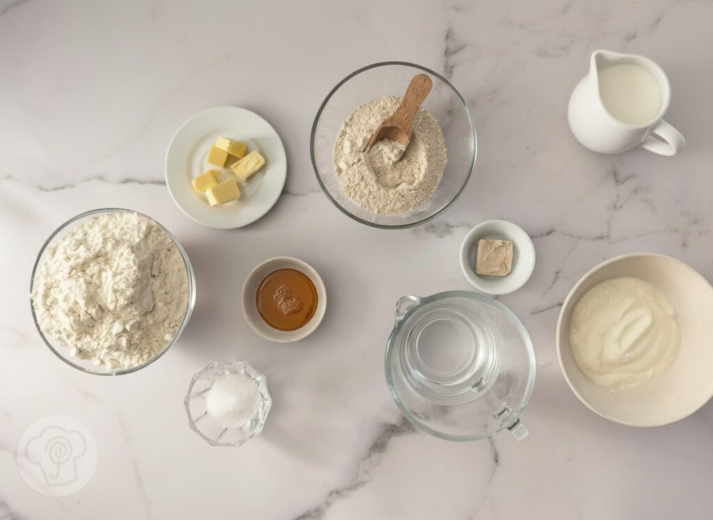 English Muffins - Toasties - Toastbrötchen - Zutaten