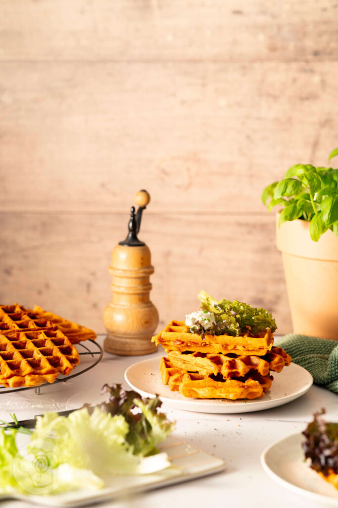 Herzhafte Pizzawaffeln